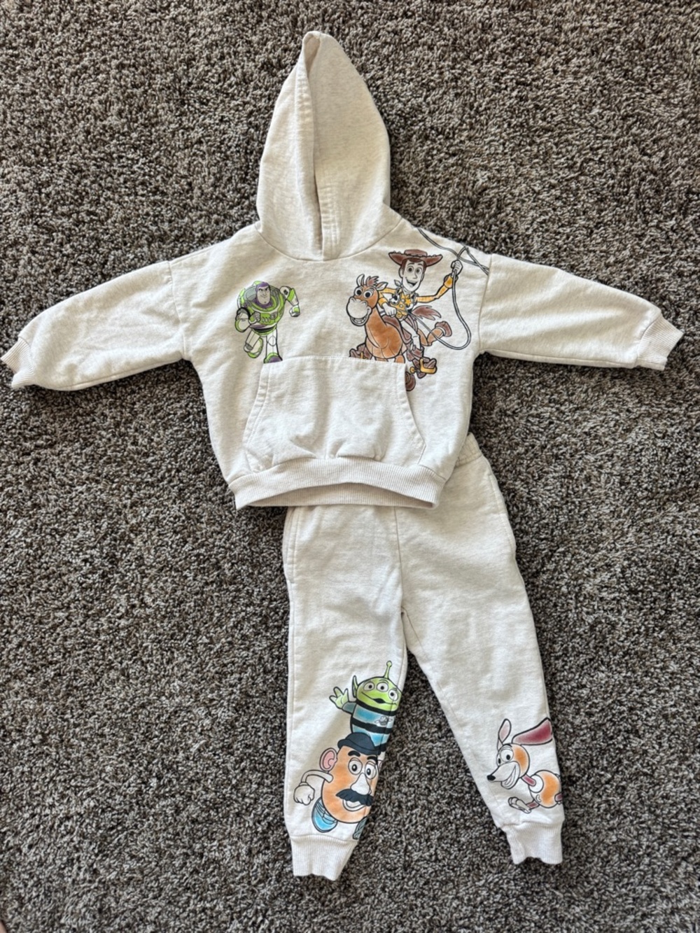 Disney Kids Light Gray Toy Story Hoodie & Jogger Set